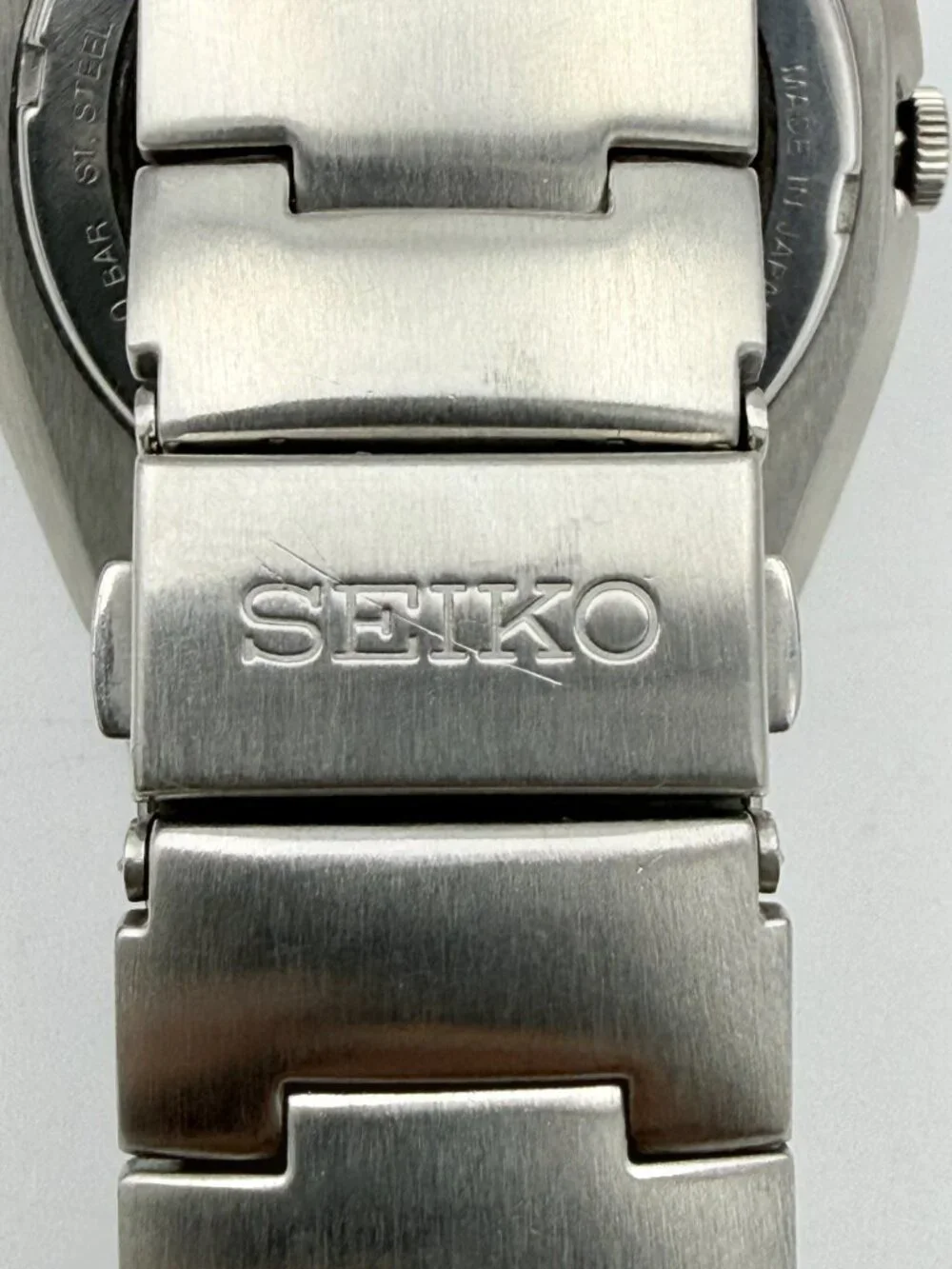 Seiko 5 Superior Blue Chevron Dial Stainless Steel Cushion Case Automatic Watch